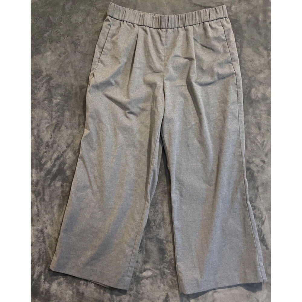 Ann Taylor Womens XLP Gray Pull On Pants Partial New Tag Wide Leg